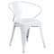 Flash Furniture Contemporary Chair, White Back, 21-1/2 in W 19" L 27-3/4" H, Integrated CH-31270-WH-GG - alternate 1