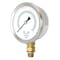 Pic Gauges Hydraulic Cylinder Pressure Gauge, 0 to 3,000 psi psi, 2 1/2 in Dial, 1/4 in SAE, Bottom Location 201L-25XP-SAE4 - alternate 1