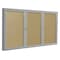 Ghent Enclosed Outdoor Bulletin Board 72x36", Vinyl PA33672VX-181 - alternate 1