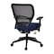 Office Star Desk Chair Desk Chair, Adjustable Arms, 19" to 23" Height, Fabric, Blue 55-7N17-225 - alternate 2