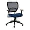 Office Star Desk Chair Desk Chair, Adjustable Arms, 19" to 23" Height, Fabric, Blue 55-7N17-225 - alternate 1