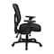 Office Star Managerial Chair Desk Chair, Adjustable Arms, 18-1/4" to 22" Height, Fabric, Black 92343-30 - alternate 2