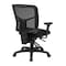 Office Star Managerial Chair Desk Chair, Adjustable Arms, 18-1/4" to 22" Height, Fabric, Black 92343-30 - alternate 3