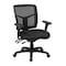 Office Star Managerial Chair Desk Chair, Adjustable Arms, 18-1/4" to 22" Height, Fabric, Black 92343-30 - alternate 1