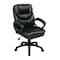 Office Star Managerial Chair Desk Chair, Fixed Arms, 19" to 22" Height, Leather, Black FL660-U6 - alternate 1