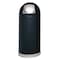 Safco 15 gal. Stainless Steel, Galvanized Steel Round Trash Can, Black 9636BL - alternate 1