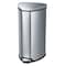 Safco 10 gal. Stainless Steel Half-Round Wastebasket, Silver 9687SS - alternate 1