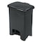 Safco 4 gal Rectangular Step-On Can, Black, Step-On, Plastic, 12 1/4 in 9710BL - alternate 1