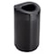 Safco 30 gal. Steel, Rigid Plastic Round Trash Can, Black 9920BL - alternate 2