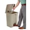 Safco 17 gal. Plastic Rectangular Trash Can, Beige 9922TN - alternate 3