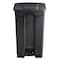 Safco 23 gal. Plastic Rectangular Trash Can, Black 9923BL - alternate 2