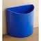 Safco Half-Round Recycling Receptacle, Black/Blue, Plastic, 13" Dia 9927BB - alternate 2