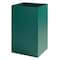 Safco 25 gal Square Trash Can, Open Top, Green, Heavy Gauge Steel, 1 Openings 2981GN - alternate 1