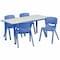 Flash Furniture Rectangle Activity Table, Plastic, Steel, Grey YU-YCY-060-0034-RECT-TBL-BLUE-GG - alternate 1