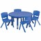 Flash Furniture Round Activity Table, 33 W, 33 L, 23.75 H, Plastic, Steel, Blue YU-YCX-0073-2-ROUND-TBL-BLUE-E-GG - alternate 1