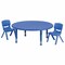 Flash Furniture Round Activity Table, Plastic, Steel, Blue YU-YCX-0053-2-ROUND-TBL-BLUE-R-GG - alternate 1