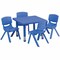 Flash Furniture Square Activity Table, Plastic, Steel, Blue YU-YCX-0023-2-SQR-TBL-BLUE-E-GG - alternate 1