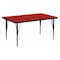 Flash Furniture Rectangle Activity Table, Laminate, Red XU-A3060-REC-RED-T-P-GG - alternate 1