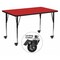 Flash Furniture Rectangle Actvt Table, Rect, Red, Lckng Cstrs, 30"x72", 30" W, 72" L, 30.5" H, Laminate, Red XU-A3072-REC-RED-H-A-CAS-GG - alternate 1