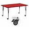 Flash Furniture Rectangle Actvt Table, Rect, Red, Lckng Cstrs, 30"x72", Laminate, Red XU-A3072-REC-RED-H-P-CAS-GG - alternate 1