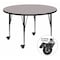 Flash Furniture Round Actvity Table, Round, Gray, Lckng Cstrs, 42", Laminate, Grey XU-A42-RND-GY-H-P-CAS-GG - alternate 1