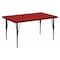Flash Furniture Rectangle Activity Table, 30" W, 48" L, 25.125" H, Laminate, Red XU-A3048-REC-RED-T-P-GG - alternate 1