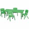 Flash Furniture Rectangle Activity Table, 24 W, 48 L, 23.75 H, Plastic, Steel, Green YU-YCX-0013-2-RECT-TBL-GREEN-R-GG - alternate 1