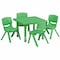 Flash Furniture Square Activity Table, Plastic, Steel, Green YU-YCX-0023-2-SQR-TBL-GREEN-E-GG - alternate 1