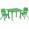 Flash Furniture Square Activity Table, Plastic, Steel, Green YU-YCX-0023-2-SQR-TBL-GREEN-R-GG - alternate 1