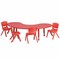 Flash Furniture Kidney Activity Table, Plastic, Steel, Red YU-YCX-0043-2-MOON-TBL-RED-E-GG - alternate 1