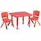 Flash Furniture Square Activity Table, Plastic, Steel, Red YU-YCX-0023-2-SQR-TBL-RED-R-GG - alternate 1
