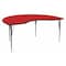 Flash Furniture Kidney Table, Kidney Shp, Red, 48x96", Laminate, Red XU-A4896-KIDNY-RED-H-A-GG - alternate 1