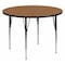 Flash Furniture Round Activity Table, Laminate, Wood Grain XU-A60-RND-OAK-T-A-GG - alternate 1