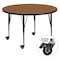 Flash Furniture Round Activity Table, Laminate, Wood Grain XU-A60-RND-OAK-T-P-CAS-GG - alternate 1