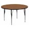 Flash Furniture Round Activity Table, Laminate, Wood Grain XU-A60-RND-OAK-T-P-GG - alternate 1