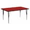 Flash Furniture Rectangle Activity Table, Laminate, Red XU-A2448-REC-RED-T-P-GG - alternate 1
