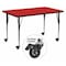 Flash Furniture Rectangle Activity Table, Laminate, Red XU-A2460-REC-RED-H-A-CAS-GG - alternate 1