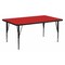 Flash Furniture Rectangle Activity Table, Laminate, Red XU-A2460-REC-RED-H-P-GG - alternate 1