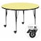 Flash Furniture Round Activity Table, Laminate, Yellow XU-A60-RND-YEL-T-P-CAS-GG - alternate 1