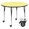 Flash Furniture Round Activity Table, Laminate, Yellow XU-A60-RND-YEL-T-A-CAS-GG - alternate 1
