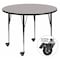 Flash Furniture Round Actvity Table, Round, Gray, Lckng Cstrs, 42", Laminate, Grey XU-A42-RND-GY-T-A-CAS-GG - alternate 1