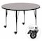 Flash Furniture Round Actvity Table, Round, Gray, Lckng Cstrs, 42", Laminate, Grey XU-A42-RND-GY-T-P-CAS-GG - alternate 1