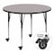 Flash Furniture Round Activity Table, Laminate, Grey XU-A48-RND-GY-H-A-CAS-GG - alternate 1
