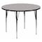 Flash Furniture Round Activity Table, Chrome, Laminate, Particleboard, Steel, Grey XU-A48-RND-GY-T-A-GG - alternate 1