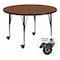 Flash Furniture Round Activity Table, 42" W, 42" L, 25.5" H, Laminate, Wood Grain XU-A42-RND-OAK-H-P-CAS-GG - alternate 1