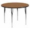 Flash Furniture Round Activity Table, Laminate, Wood Grain XU-A42-RND-OAK-T-A-GG - alternate 1