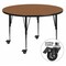 Flash Furniture Round Activity Table, Laminate, Wood Grain XU-A42-RND-OAK-T-P-CAS-GG - alternate 1