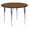 Flash Furniture Round Activity Table, Laminate, Wood Grain XU-A48-RND-OAK-H-A-GG - alternate 1