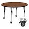 Flash Furniture Round Activity Table, Laminate, Wood Grain XU-A48-RND-OAK-H-P-CAS-GG - alternate 1