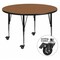Flash Furniture Round Activity Table, Laminate, Wood Grain XU-A48-RND-OAK-T-P-CAS-GG - alternate 1